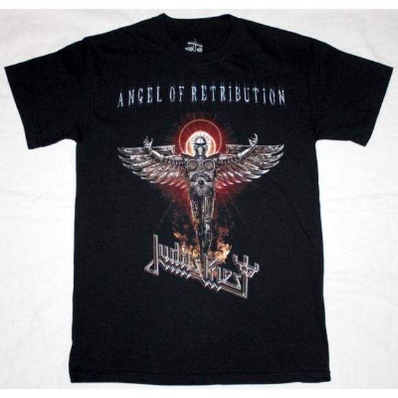 JudPriest Angel Of Retribution New Black T-Shirt - Picture 1 of 4